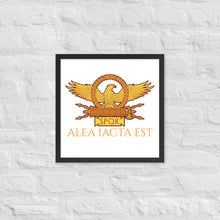 Load image into Gallery viewer, Alea Iacta Est - The Die Is Cast - Julius Caesar - Ancient Rome Framed poster