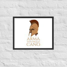 Load image into Gallery viewer, Arma Virumque Cano - I Sing Of Arms And The Man - The Aeneid Roman Mythology Framed poster