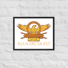 Load image into Gallery viewer, Alea Iacta Est - The Die Is Cast - Julius Caesar - Ancient Rome Framed poster