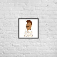 Load image into Gallery viewer, Arma Virumque Cano - I Sing Of Arms And The Man - The Aeneid Roman Mythology Framed poster