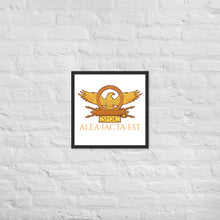 Load image into Gallery viewer, Alea Iacta Est - The Die Is Cast - Julius Caesar - Ancient Rome Framed poster