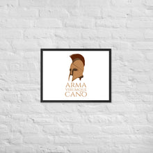 Load image into Gallery viewer, Arma Virumque Cano - I Sing Of Arms And The Man - The Aeneid Roman Mythology Framed poster