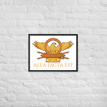 Load image into Gallery viewer, Alea Iacta Est - The Die Is Cast - Julius Caesar - Ancient Rome Framed poster