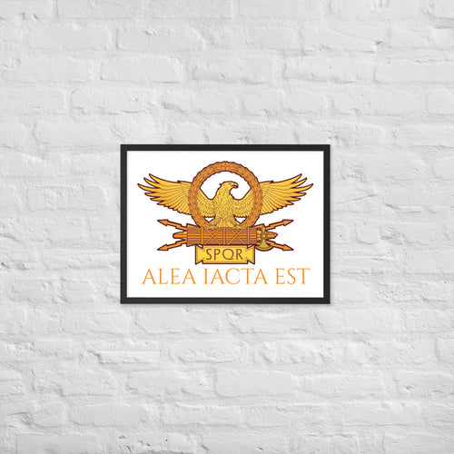 Alea Iacta Est - The Die Is Cast - Julius Caesar - Ancient Rome Framed poster