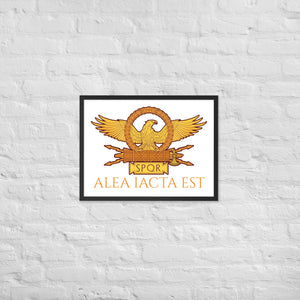 Alea Iacta Est - The Die Is Cast - Julius Caesar - Ancient Rome Framed poster