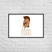 Load image into Gallery viewer, Arma Virumque Cano - I Sing Of Arms And The Man - The Aeneid Roman Mythology Framed poster