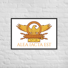 Load image into Gallery viewer, Alea Iacta Est - The Die Is Cast - Julius Caesar - Ancient Rome Framed poster