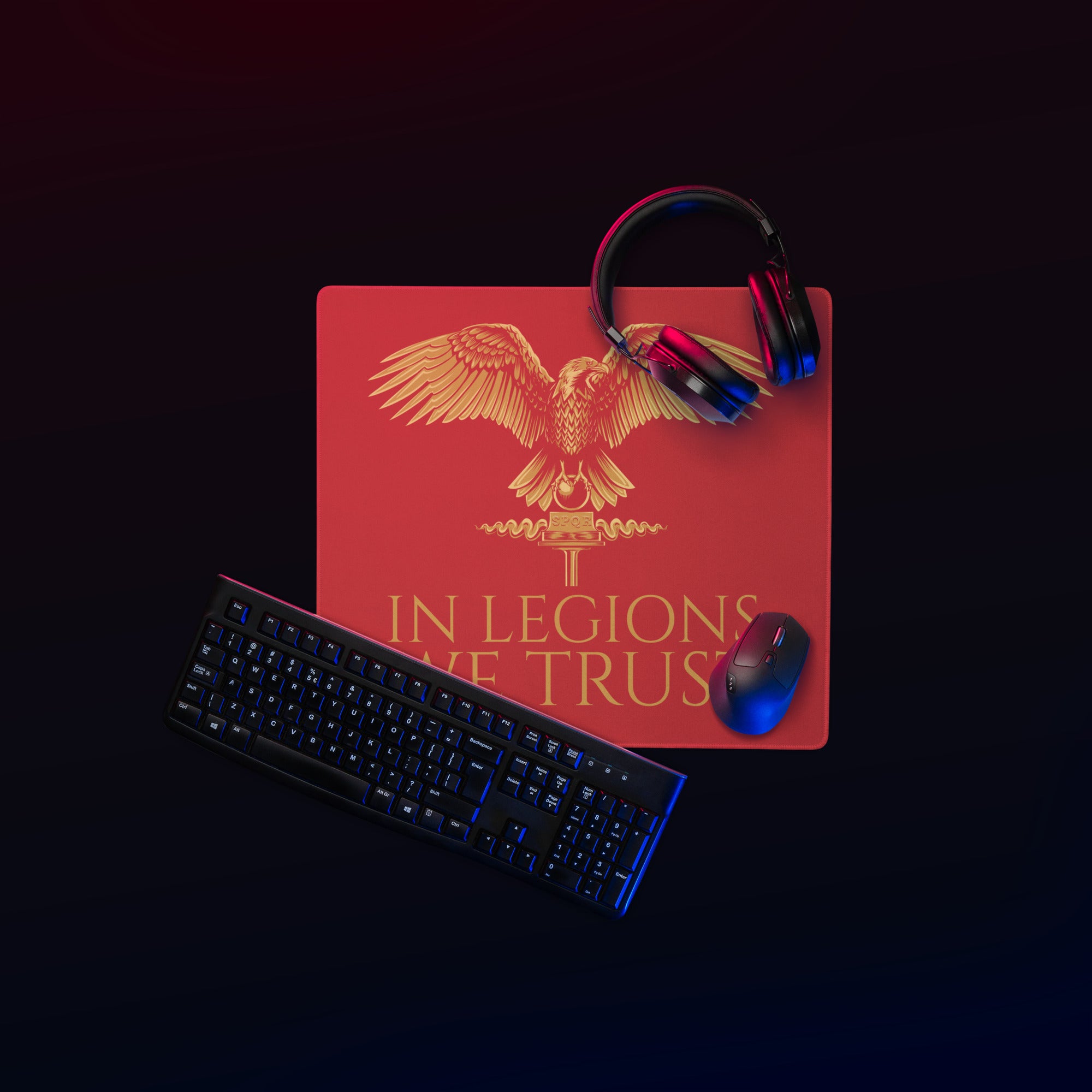 In Legions We Trust - Ancient Roman Aquila - Gaming Mouse Pad