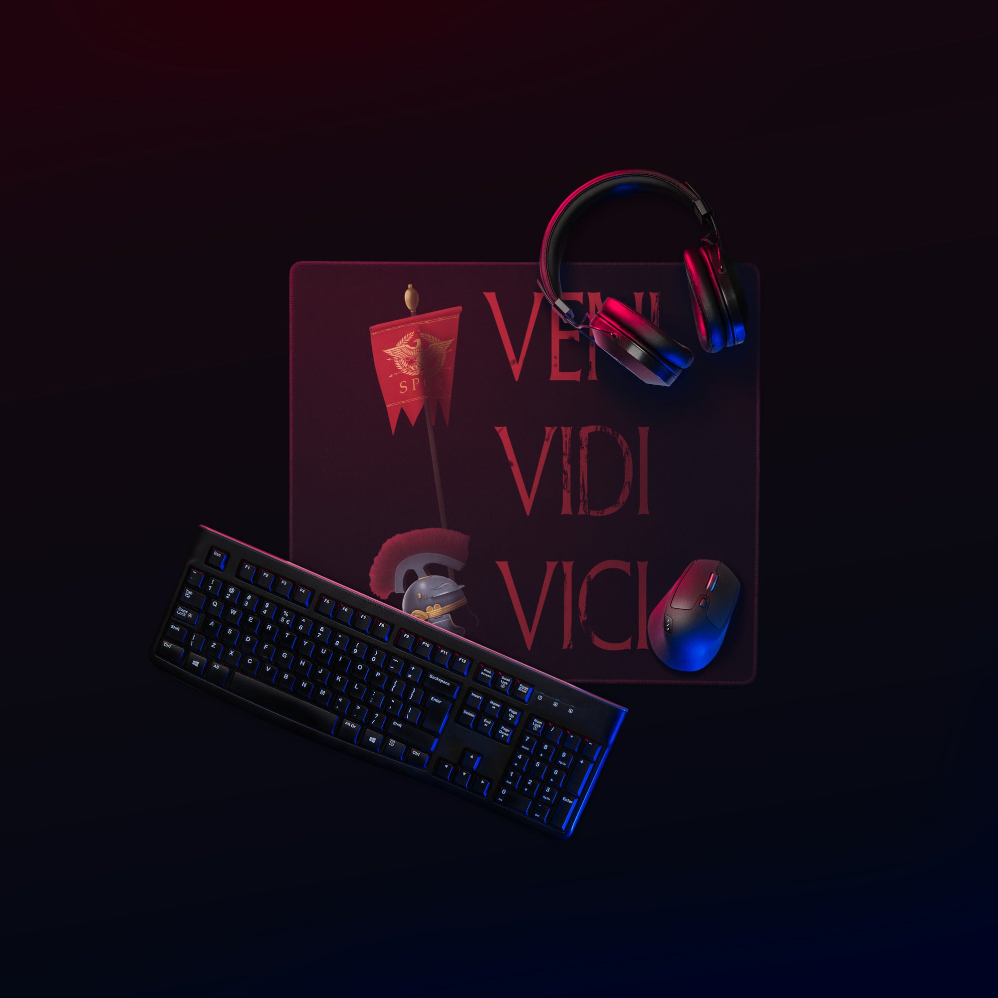 Veni Vidi Vici - Julius Caesar - Ancient Rome - Gaming Mouse Pad