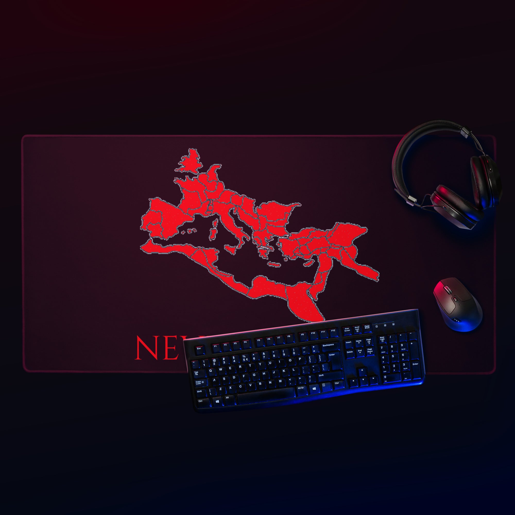Mousepad Tessile U24 Con Bandiera Tedesca E Aquila Imperiale – 23x19 Cm, Base Antiscivolo In Gomma - 3