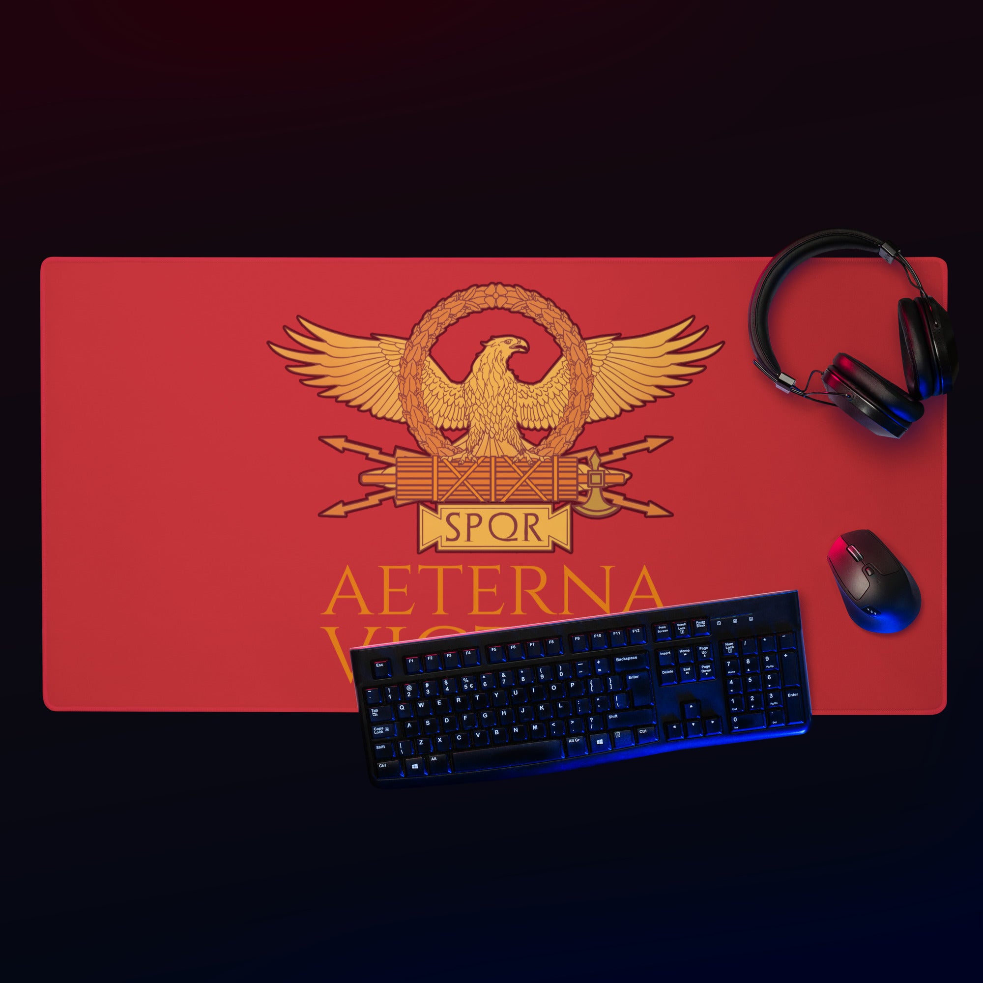 Aeterna Victrix - Eternal Victory - Legionary Motto - Ancient Rome Gaming Mouse Pad