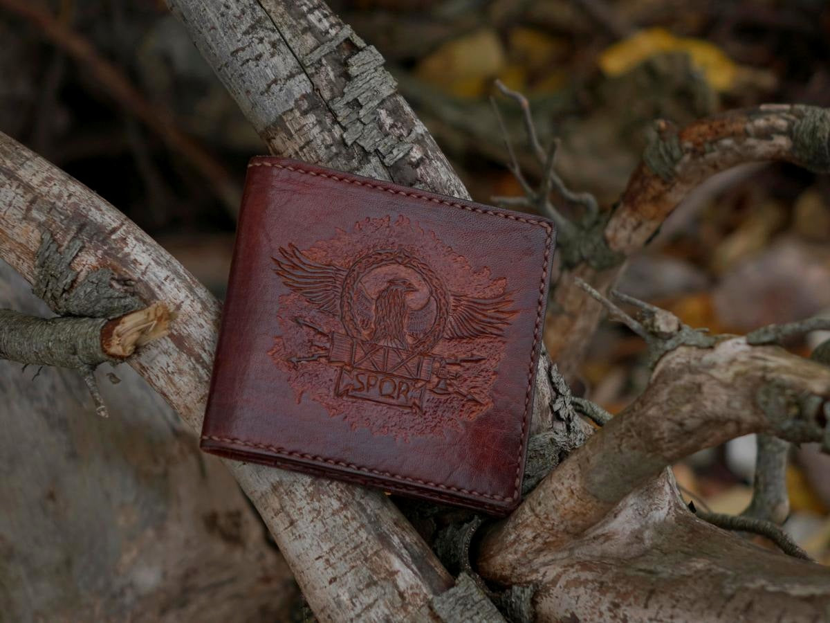 Roman Eagle Hand Crafted Artisan Card Wallet