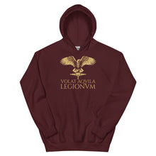 Load image into Gallery viewer, Volat Aquila Legionum - Classical Latin - Ancient Roman Legionary Eagle Unisex Hoodie
