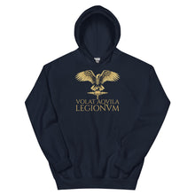 Load image into Gallery viewer, Volat Aquila Legionum - Classical Latin - Ancient Roman Legionary Eagle Unisex Hoodie
