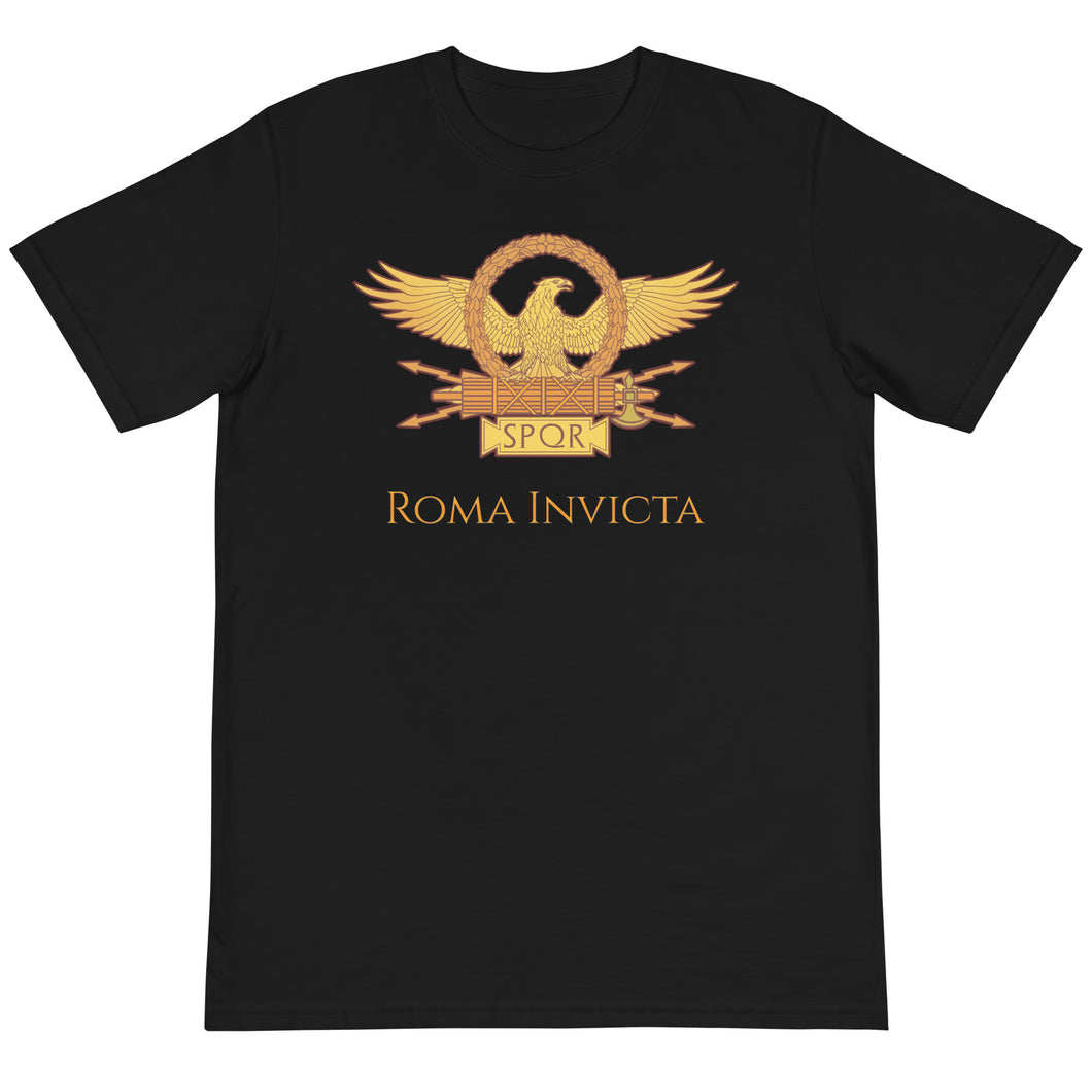 Roma Invicta - Inspirational Ancient Rome Unisex Organic T-Shirt