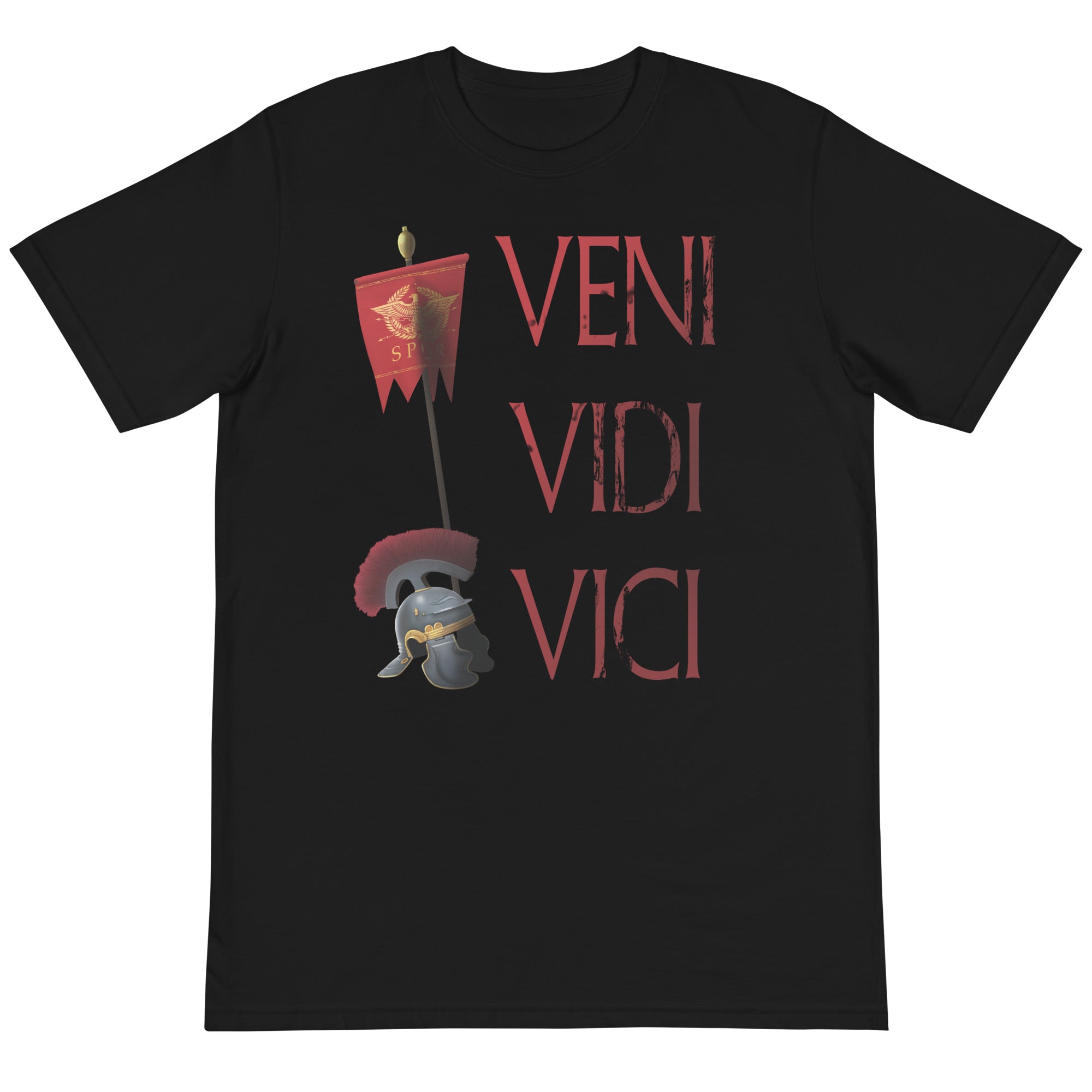 Veni Vidi Vici - Julius Caesar - Ancient Rome Unisex Organic T-Shirt