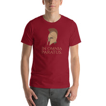 Load image into Gallery viewer, Omnia Paratus - Prepared In All Things / Ready For Anything - Latin Saying Unisex T-Shirt