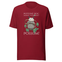 Load image into Gallery viewer, Potesne Hoc Animal Nominare? Possum! - Classical Latin Unisex T-Shirt