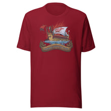 Load image into Gallery viewer, Audentes Fortuna Iuvat - Fortune Favors The Bold - Ancient Roman Quinquereme - Latin Saying Unisex T-Shirt