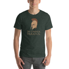 Load image into Gallery viewer, Omnia Paratus - Prepared In All Things / Ready For Anything - Latin Saying Unisex T-Shirt