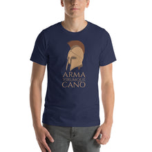 Load image into Gallery viewer, Arma Virumque Cano - I Sing Of Arms And The Man - The Aeneid Roman Mythology Unisex T-Shirt