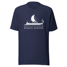 Load image into Gallery viewer, Destitutus Ventis, Remos Adhibe - If The Wind Will Not Serve Take To The Oars - Motivational Stoic Philosophy Latin Unisex T-Shirt