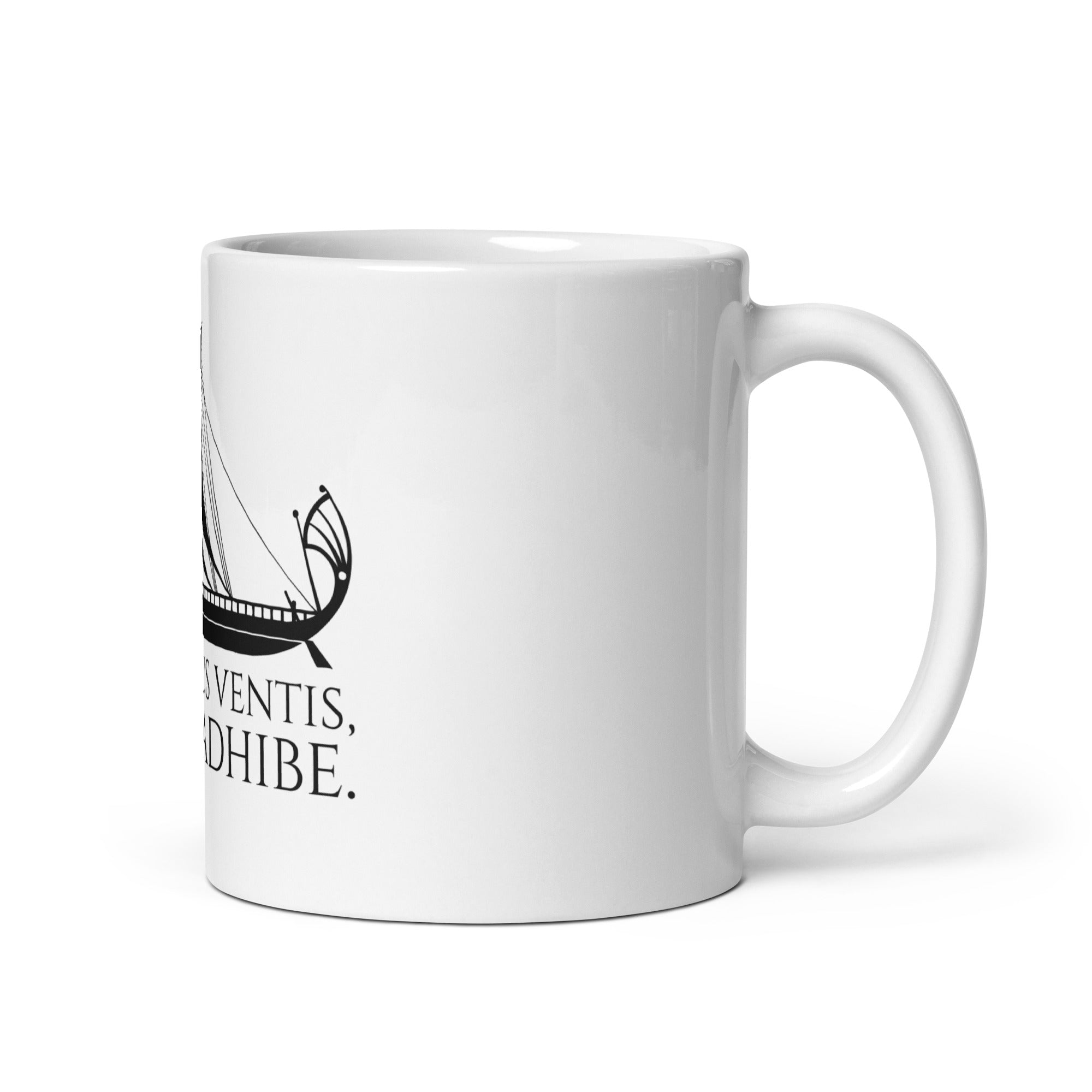 Destitutus Ventis, Remos Adhibe - If The Wind Will Not Serve Take To The Oars - Motivational Stoic Philosophy Mug