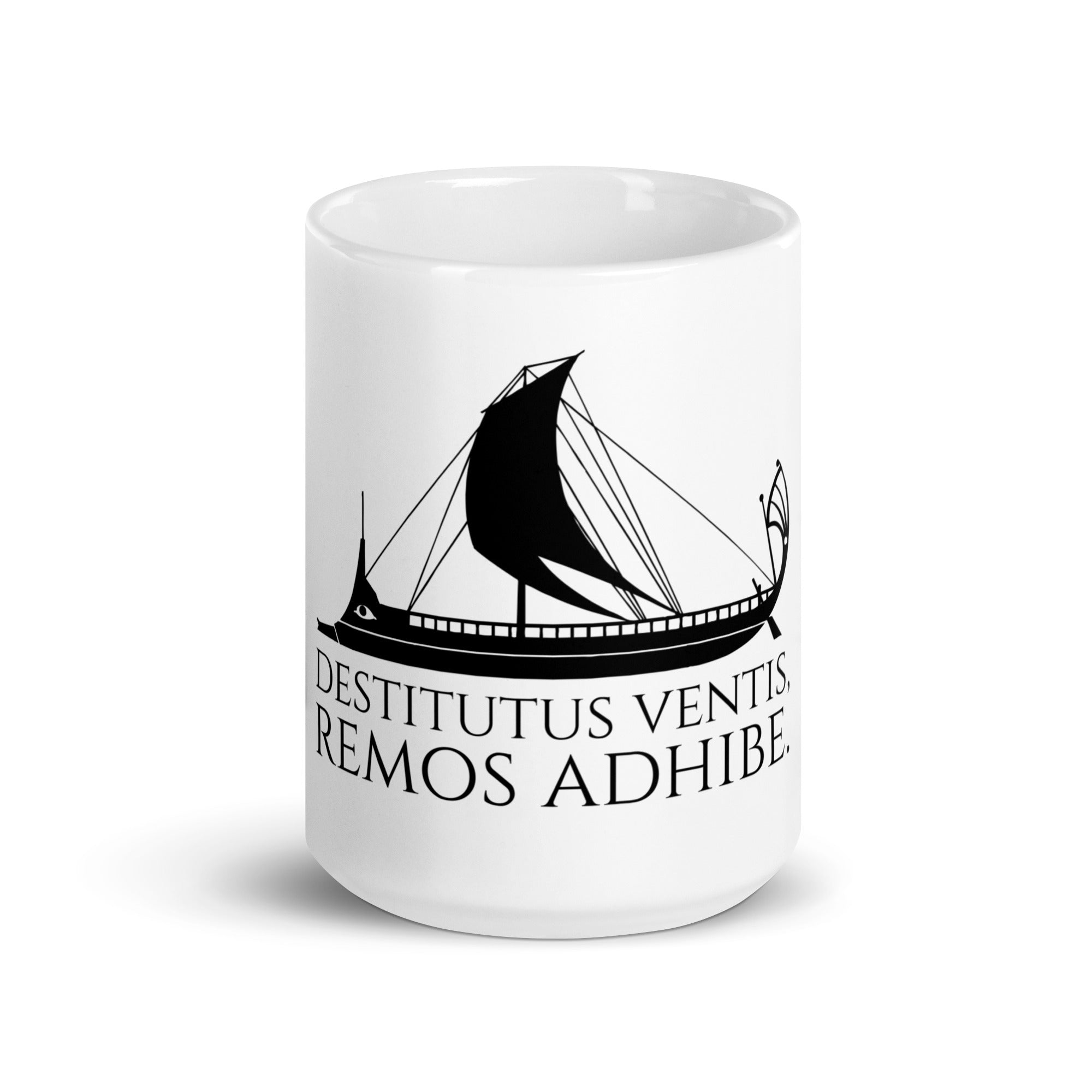 Destitutus Ventis, Remos Adhibe - If The Wind Will Not Serve Take To The Oars - Motivational Stoic Philosophy Mug