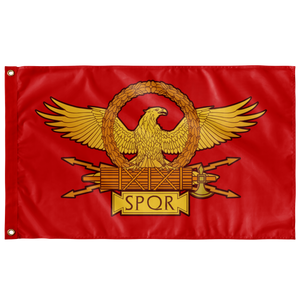 SPQR Roman Eagle Wall Flag - 36”x60” - (ONE-SIDED SEMITRANSPARENT)
