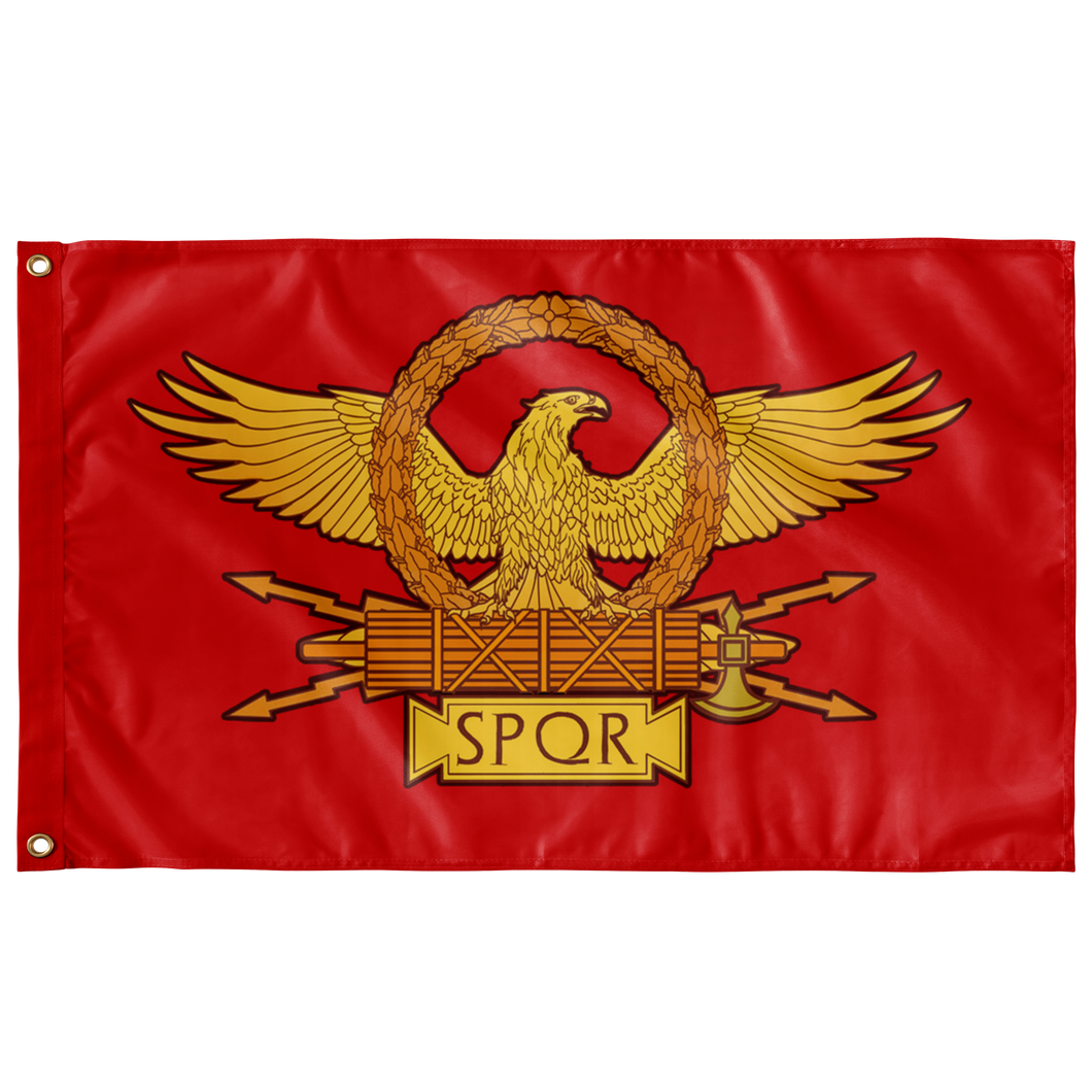 SPQR Roman Eagle Wall Flag - 36”x60” - (ONE-SIDED SEMITRANSPARENT)