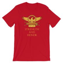 Load image into Gallery viewer, Strength And Honor Roman Eagle SPQR Legionary Standard Aquila Short-Sleeve Unisex T-Shirt