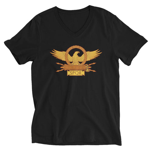 Roman Eagle SPQR Unisex Short Sleeve V-Neck T-Shirt