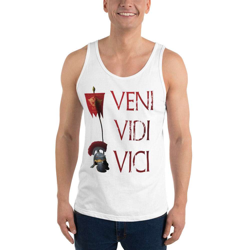 Veni Vidi Vici - Gaius Julius Caesar Latin Quote Unisex Tank Top