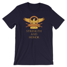 Load image into Gallery viewer, Strength And Honor Roman Eagle SPQR Legionary Standard Aquila Short-Sleeve Unisex T-Shirt