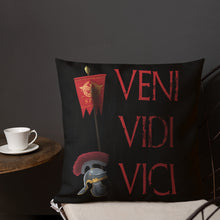 Load image into Gallery viewer, Gaius Julius Caesar Veni Vidi Vici Premium Pillow