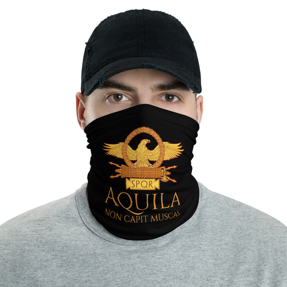 Aquila Non Capit Muscas - The Eagle Does Not Catch Flies - Roman Eagle Anti Barbarian Neck Gaiter