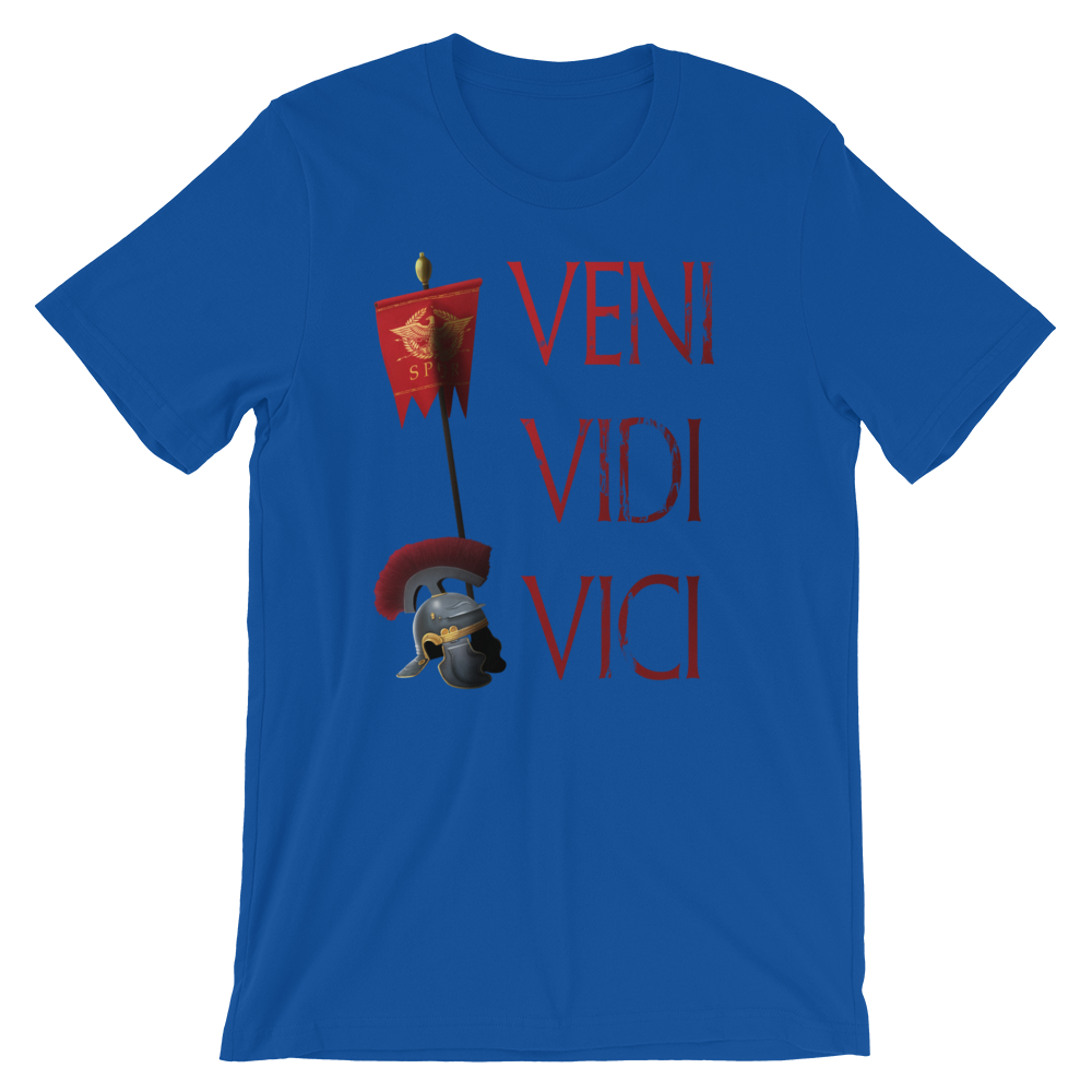 Veni Vidi Vici Gaius Julius Caesar Latin Quote Short-Sleeve Unisex T-Shirt