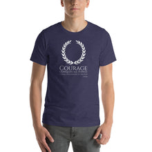 Load image into Gallery viewer, Courage Conquers All Things It Even Gives Strength To The Body - Ovid - Motivational Ancient Rome Short-Sleeve Unisex T-Shirt