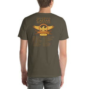 Gaius Julius Caesar World Tour - Ancient Rome Double Sided Print Short-Sleeve Unisex T-Shirt
