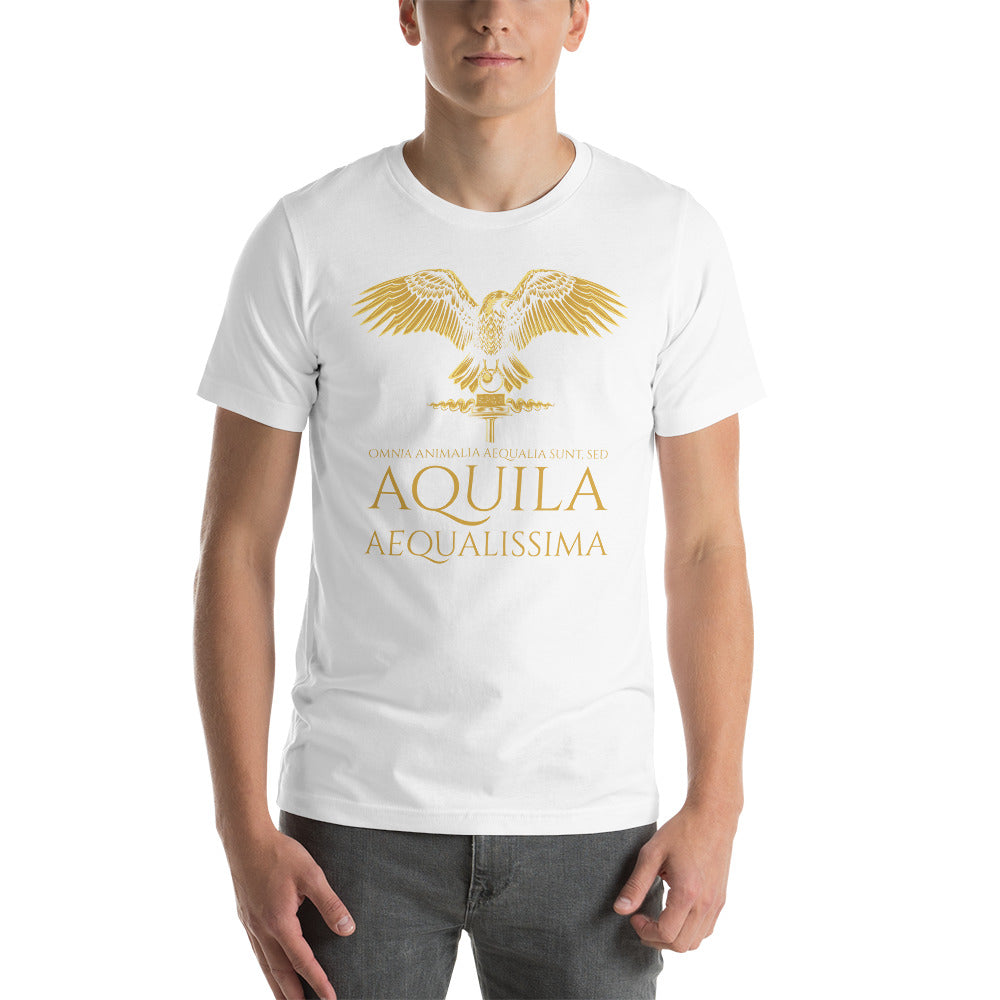 All animals are equal, but the eagle is the most equal. - Ancient Rome Latin Language Unisex T-Shirt